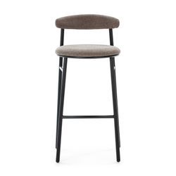 Hög pall i metall och grå/svart tyg, 44 x 46 x 94 cm