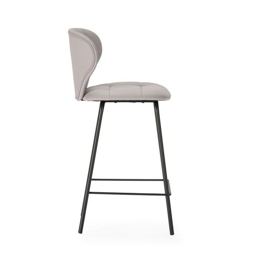 Tabouret de bar en similicuir beige, 45 x 52 x 94 cm | Maura
