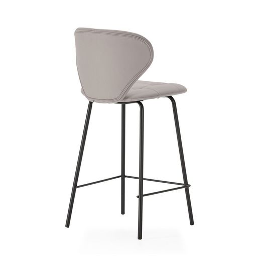 Tabouret de bar en similicuir beige, 45 x 52 x 94 cm | Maura