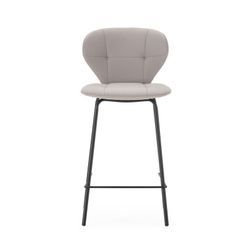 Tabouret de bar en similicuir beige, 45 x 52 x 94 cm | Maura