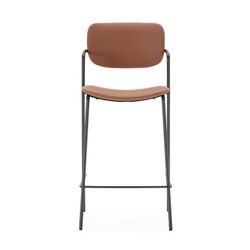 Tabouret de bar en similicuir rouille, 46,5 x 51 x 97 cm | Maïka
