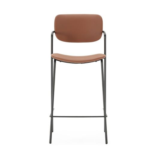Tabouret de bar en similicuir rouille, 46,5 x 51 x 97 cm | Maïka