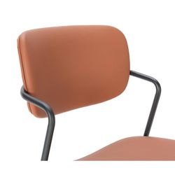 Tabouret de bar en similicuir rouille, 46,5 x 51 x 97 cm | Maïka