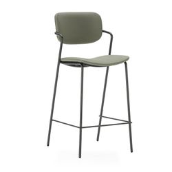 Hoher Kunstlederhocker in Grün, 46,5 x 51 x 97 cm | Maika