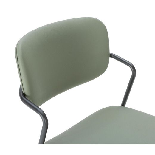 Hoher Kunstlederhocker in Grün, 46,5 x 51 x 97 cm | Maika