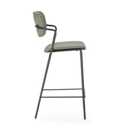Hoher Kunstlederhocker in Grün, 46,5 x 51 x 97 cm | Maika
