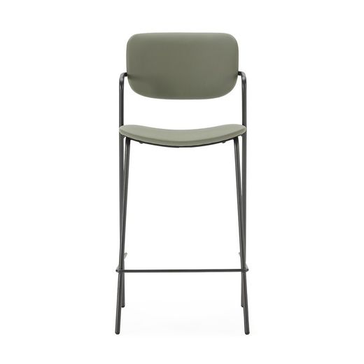Hoher Kunstlederhocker in Grün, 46,5 x 51 x 97 cm | Maika