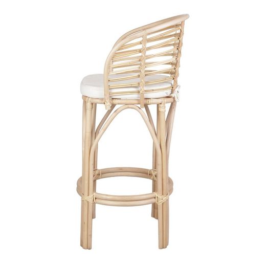 Sgabello Alto Sgabelli Rattan Bianco Sgabello Alto In Rattan