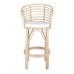 Hög rottingpall i ljus natur, 57 x 55 x 111 cm | röran