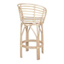 Hög rottingpall i ljus natur, 57 x 55 x 111 cm | röran