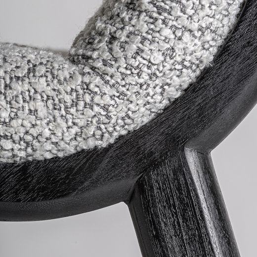 Hög pall i polyestertyg och grått ekträ, 46 x 61 x 107 cm | Jacquard
