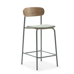 Hoher aquamarinfarbener Stoffhocker, 42 x 48 x 94,5 cm | Adriana