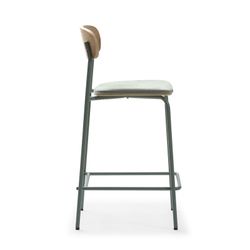 Hoher aquamarinfarbener Stoffhocker, 42 x 48 x 94,5 cm | Adriana