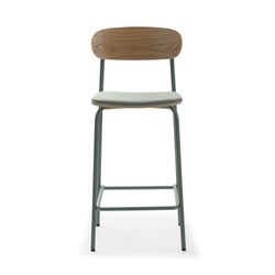 Hoher aquamarinfarbener Stoffhocker, 42 x 48 x 94,5 cm | Adriana