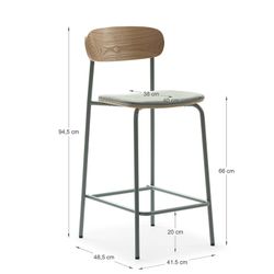 Hoher aquamarinfarbener Stoffhocker, 42 x 48 x 94,5 cm | Adriana