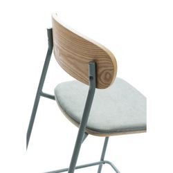 Hoher aquamarinfarbener Stoffhocker, 42 x 48 x 94,5 cm | Adriana