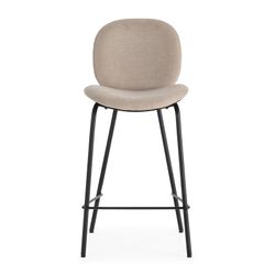 Tabouret haut en tissu beige, 43 x 54 x 94 cm | Cori