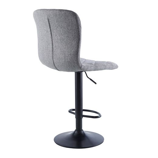 Hög pall i grått och svart tyg, 48 x 52 x 98/120 cm | brittisk