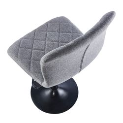 Hög pall i grått och svart tyg, 48 x 52 x 98/120 cm | brittisk