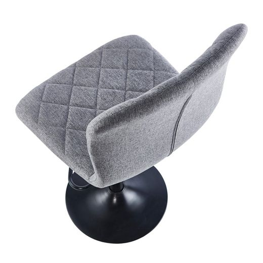 Hög pall i grått och svart tyg, 48 x 52 x 98/120 cm | brittisk