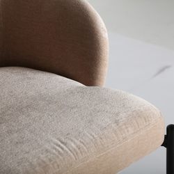 Barhocker aus hellbraunem Stoff, 51 x 58 x 99 cm | Cresse