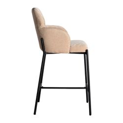 Barhocker aus hellbraunem Stoff, 51 x 58 x 99 cm | Cresse