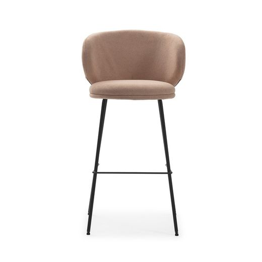 Tabouret haut en tissu rose, 54 x 51 x 88 cm | Se précipiter