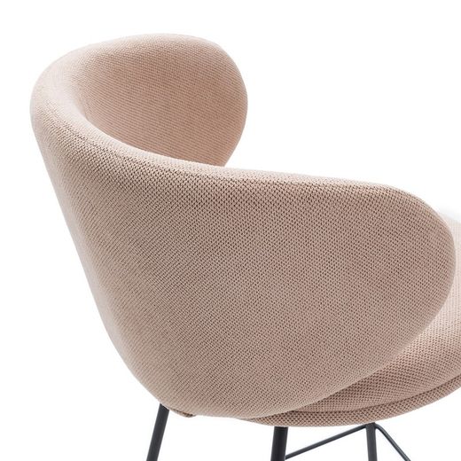 Tabouret haut en tissu rose, 54 x 51 x 88 cm | Se précipiter