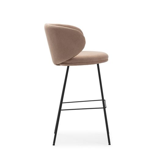 Tabouret haut en tissu rose, 54 x 51 x 88 cm | Se précipiter