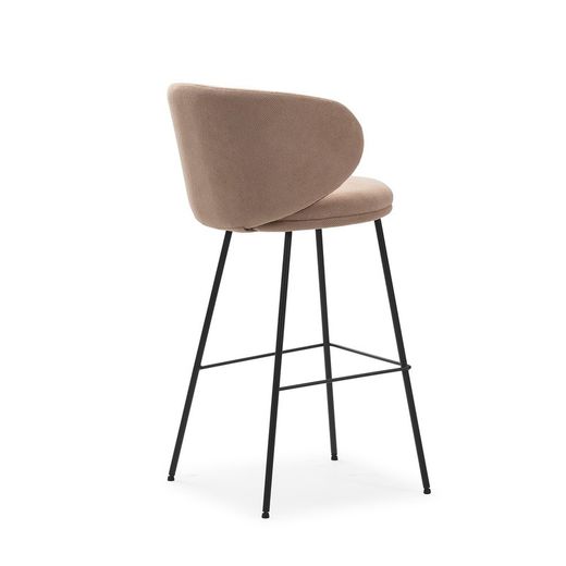 Tabouret haut en tissu rose, 54 x 51 x 88 cm | Se précipiter