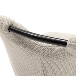 Hoher Hocker aus beigefarbenem Stoff und Metall, 48 x 51 x 96 cm | Muli