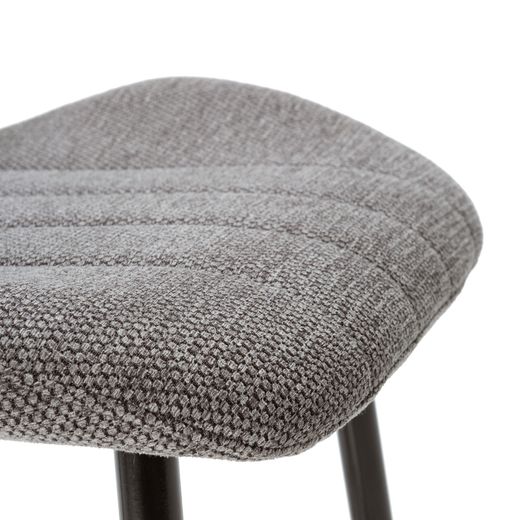 Hoher Hocker aus Stoff und Metall in Anthrazitgrau, 48 x 51 x 96 cm | Muli