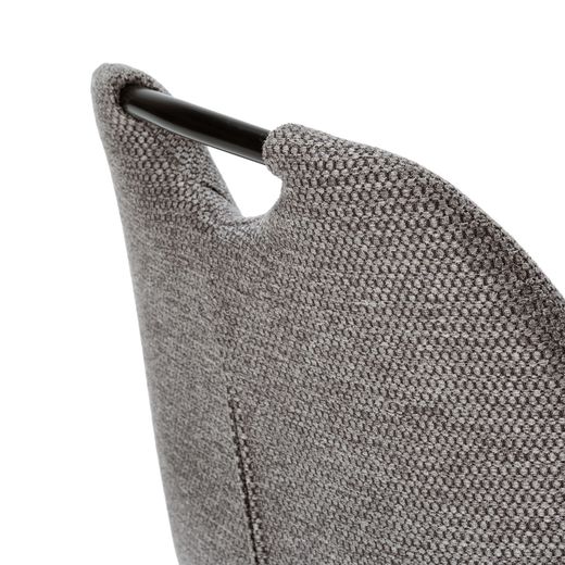 Hoher Hocker aus Stoff und Metall in Anthrazitgrau, 48 x 51 x 96 cm | Muli