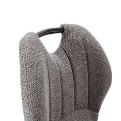 Hoher Hocker aus Stoff und Metall in Anthrazitgrau, 48 x 51 x 96 cm | Muli