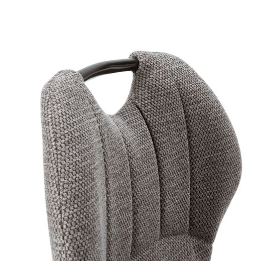 Hoher Hocker aus Stoff und Metall in Anthrazitgrau, 48 x 51 x 96 cm | Muli