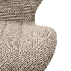 Hoher Hocker aus Stoff und Metall in Braun, 48 x 51 x 96 cm | Muli