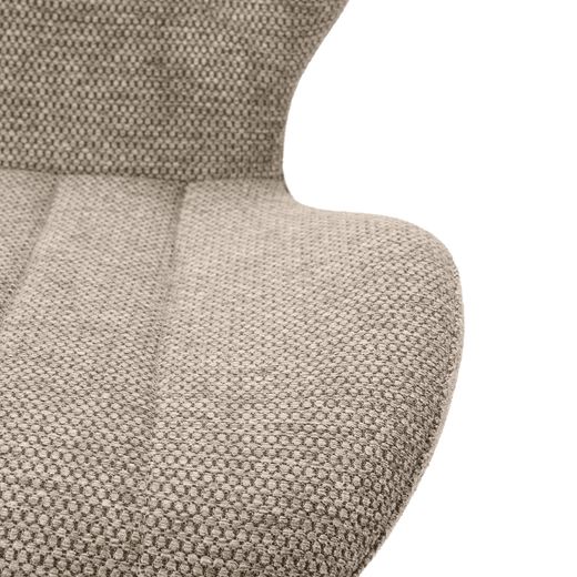 Hoher Hocker aus Stoff und Metall in Braun, 48 x 51 x 96 cm | Muli