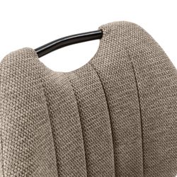 Hoher Hocker aus Stoff und Metall in Braun, 48 x 51 x 96 cm | Muli