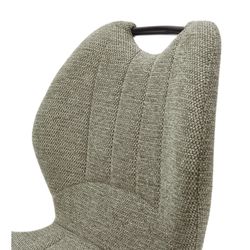 Wysoki stołek z tkaniny i metalu w kolorze zielonym, 48 x 51 x 96 cm | Muli