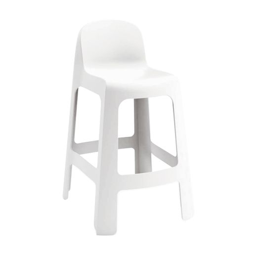 Taburete alto para jardin  de polipropileno en blanco, 57 x 64 x 101 cm | Bark