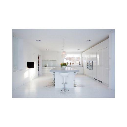 Hoge verstelbare kruk van Austin kunststof en wit/zilver metaal, 38x33x56/76 cm