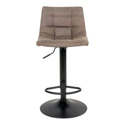 Höjdjusterbar hög mikrofiberpall i Tierra, 43 x 43 x 108 cm | Middelfart