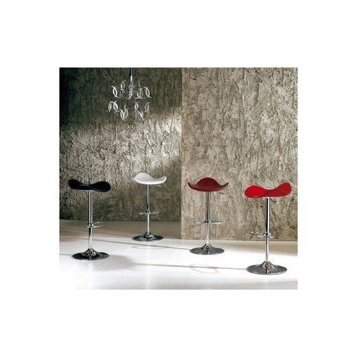 Stołek Samba z Nappelu i Białego/Srebrnego Metalu, 45x37x64/86 cm