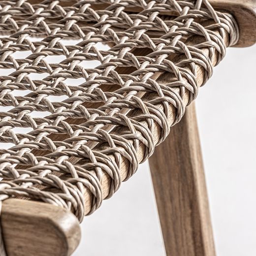 Beardon teakpall i natur, 46 x 59 x 96 cm