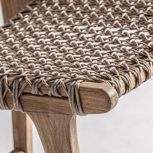 Beardon teakpall i natur, 46 x 59 x 96 cm