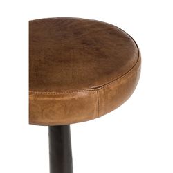 Sgabello In Pelle / Metallo Conac