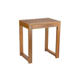 Tabouret en acacia naturel, 40 x 28 x 45 cm