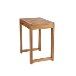 Tabouret en acacia naturel, 40 x 28 x 45 cm