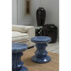 Sgabello in Gres Blu, 40x40x46 cm