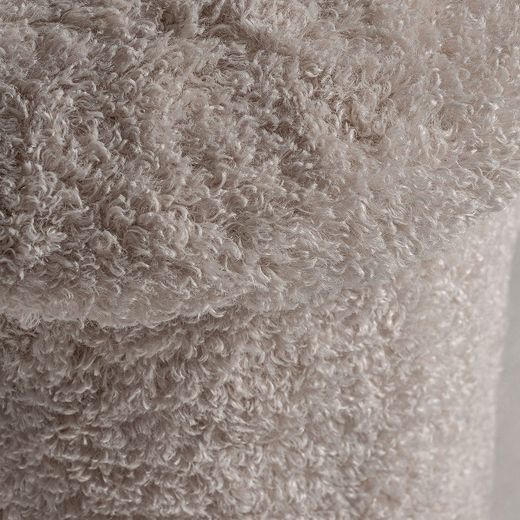 Taburete de lana en blanco, 42 x 42 x 39 cm | Jonzac